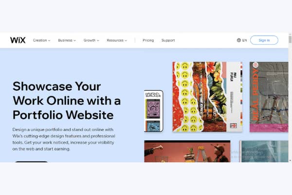 Wix site builder