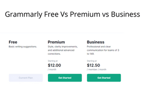Grammarly Free vs Premium vs Business