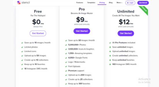 Stencil pricing