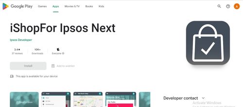 ishopfor IPSOS mobile app
