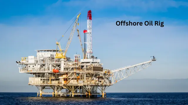 an offshore oil rig where enterprise Ai is used to streamline process and forecast production